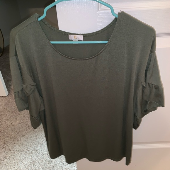 Plain olive shirt - Picture 2 of 2